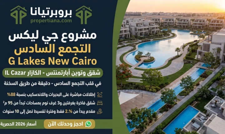 مشروع جي ليكس التجمع السادس G Lakes New Cairo